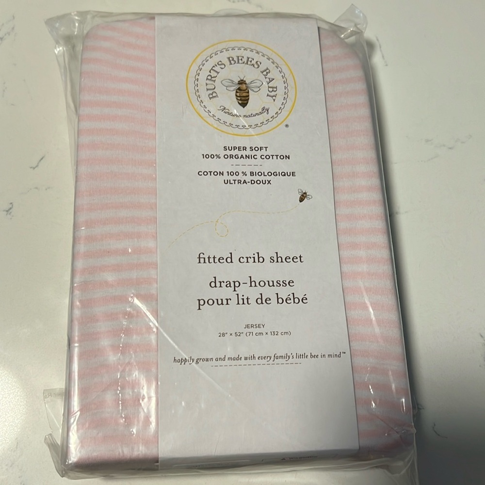 Burt’s bees fitted crib sheet